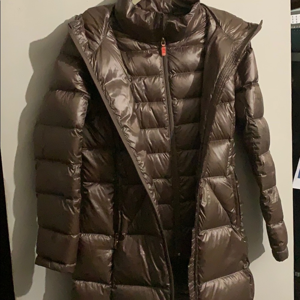 Calvin Klein double zip puffer coat